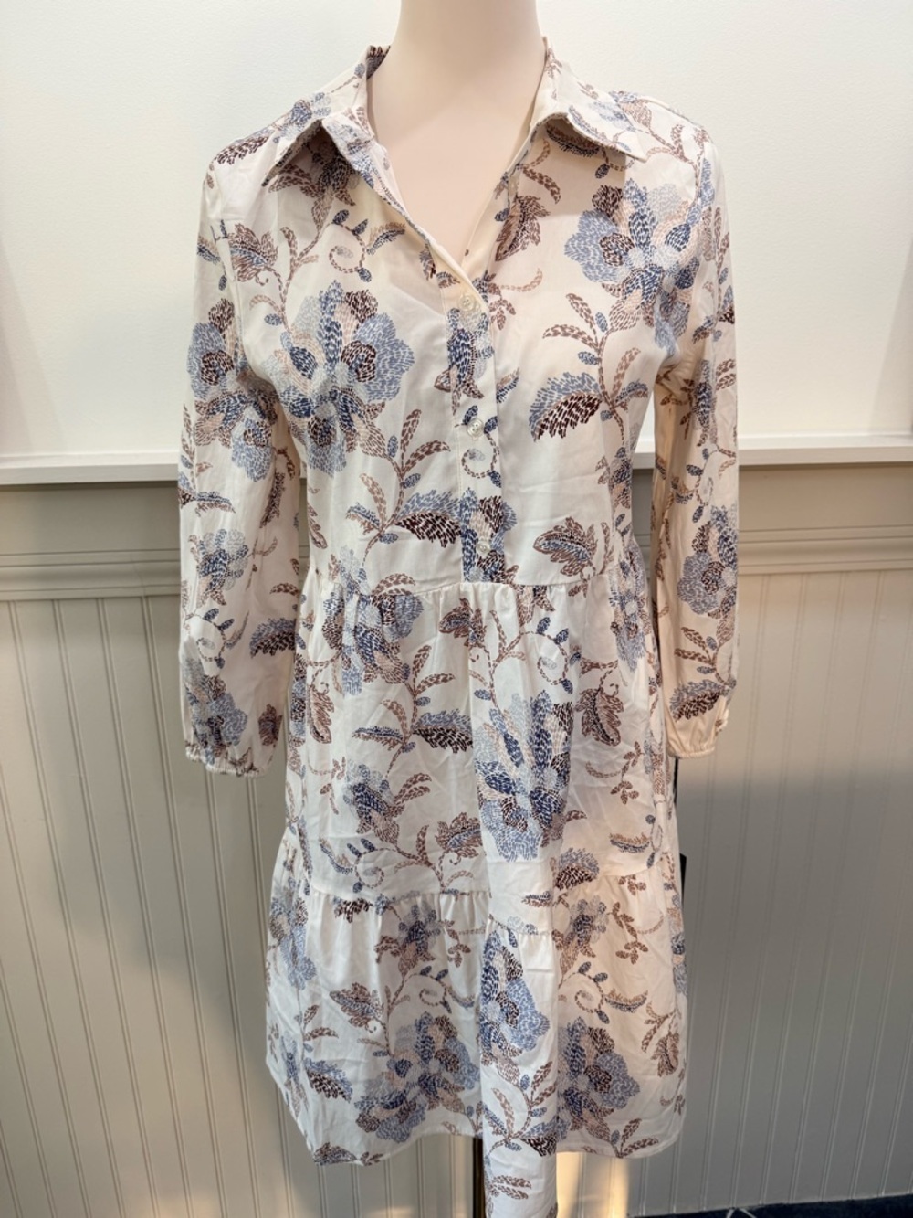 Rachel Zoe Floral Shirt Dress with Pockets Size Small